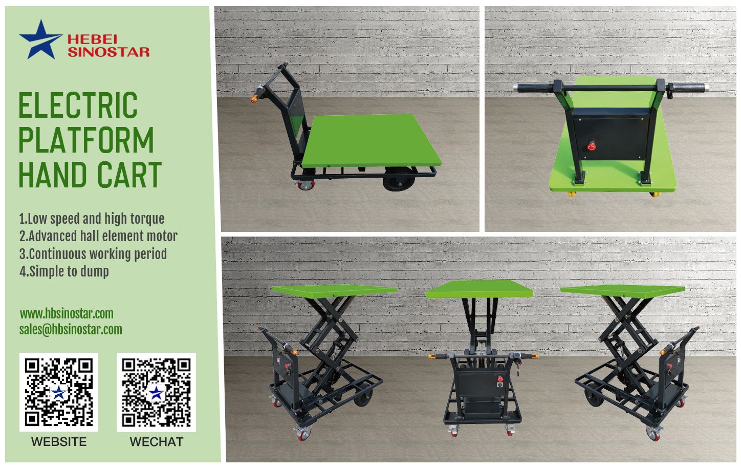 Electric Platform Hand Cart hbsinostar2 Electric Platform Hand Cart hbsinostar2